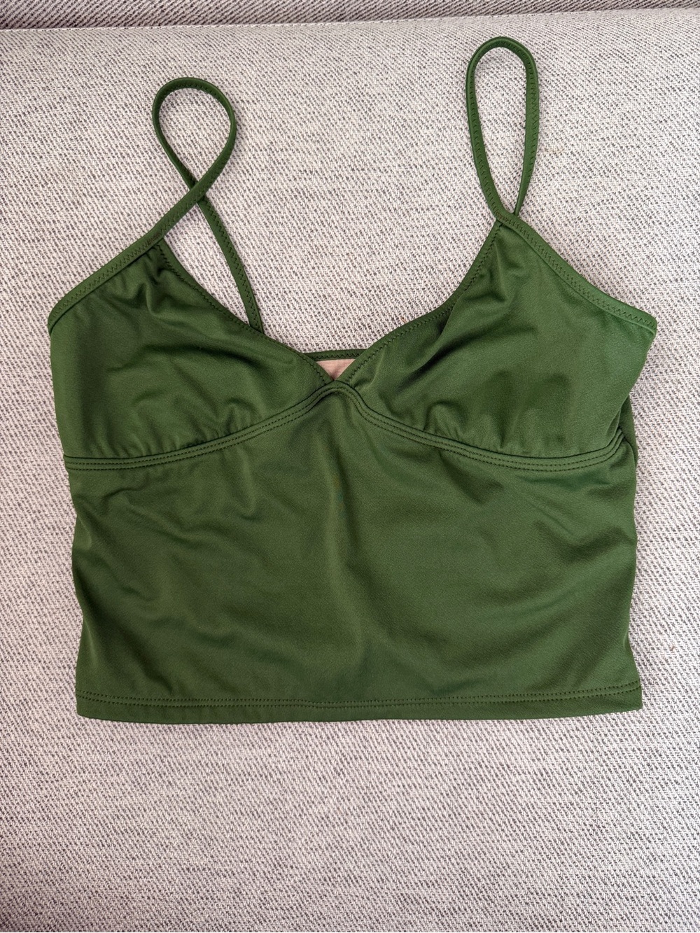 J. Crew Olive Green Lined Swim Top